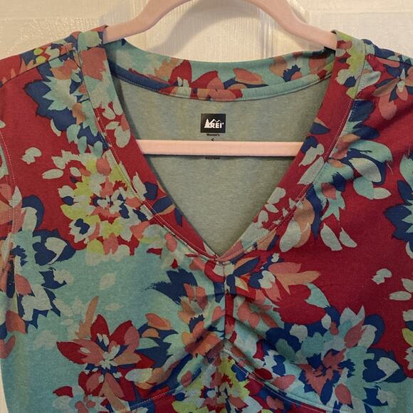 REI women’s size S floral print midi activewear dress - Picture 2 of 5